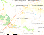 Map commune FR insee code 35282